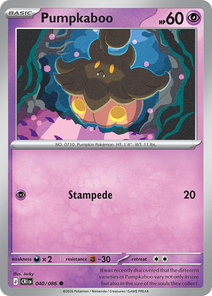 Pumpkaboo 040/086 - POKEMON MEGA EVOLUTION: CHAOS RISING