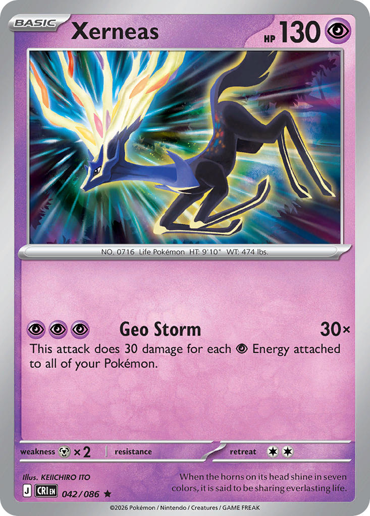 Xerneas 042/086 - POKEMON MEGA EVOLUTION: CHAOS RISING