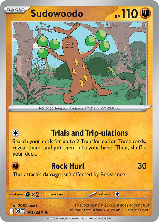 Sudowoodo 043/086 - POKEMON MEGA EVOLUTION: CHAOS RISING