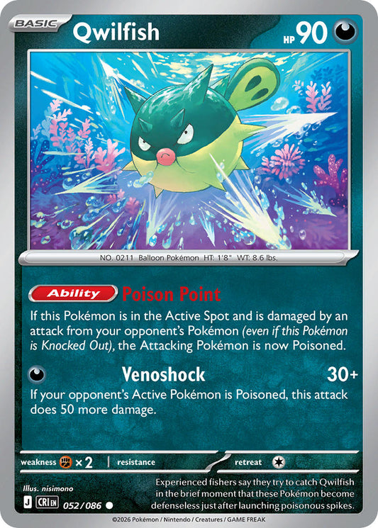 Qwilfish 052/086 - POKEMON MEGA EVOLUTION: CHAOS RISING