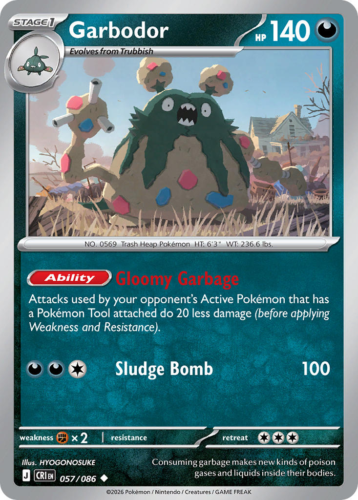 Garbodor 057/086 - POKEMON MEGA EVOLUTION: CHAOS RISING