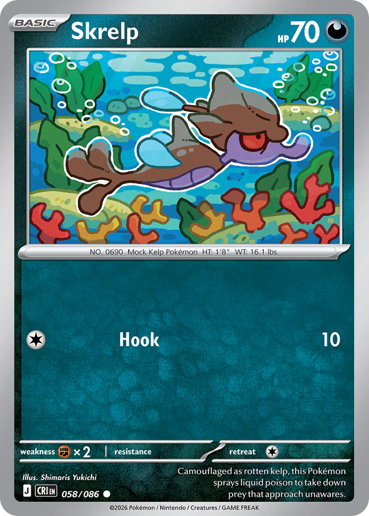 Skrelp 058/086 - POKEMON MEGA EVOLUTION: CHAOS RISING