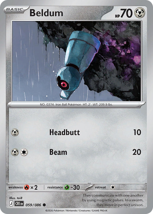 Beldum 059/086 - POKEMON MEGA EVOLUTION: CHAOS RISING
