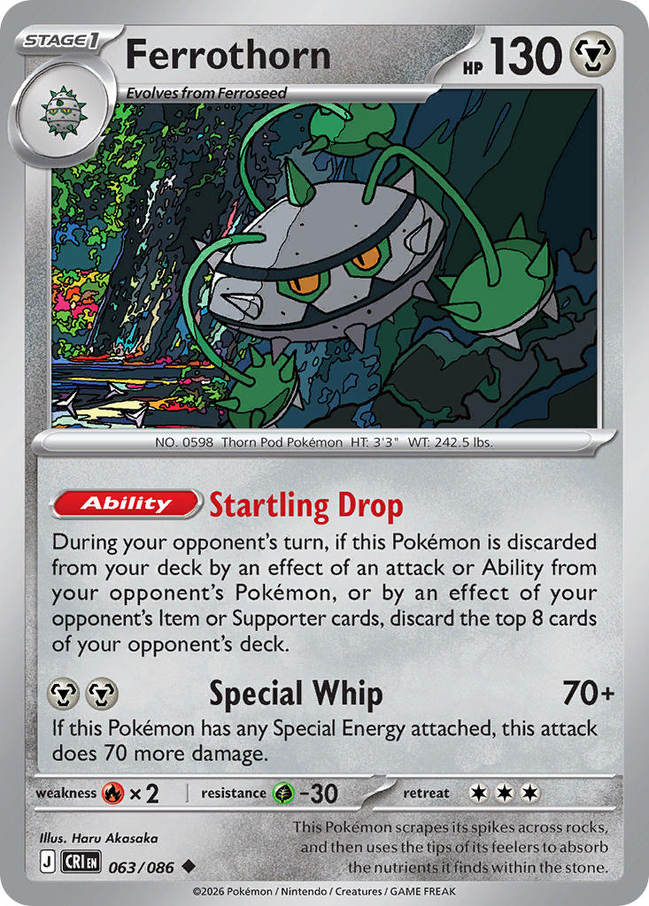 Ferrothorn 063/086 - POKEMON MEGA EVOLUTION: CHAOS RISING