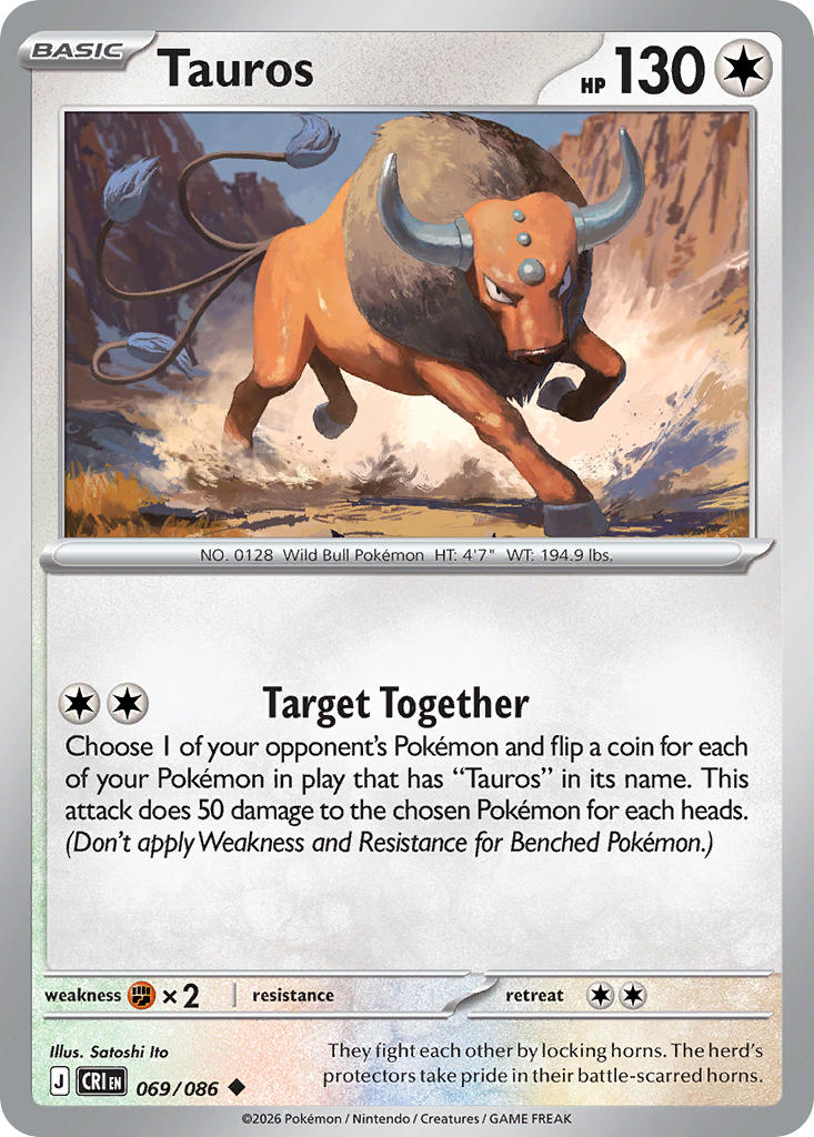 Tauros 069/086 - POKEMON MEGA EVOLUTION: CHAOS RISING