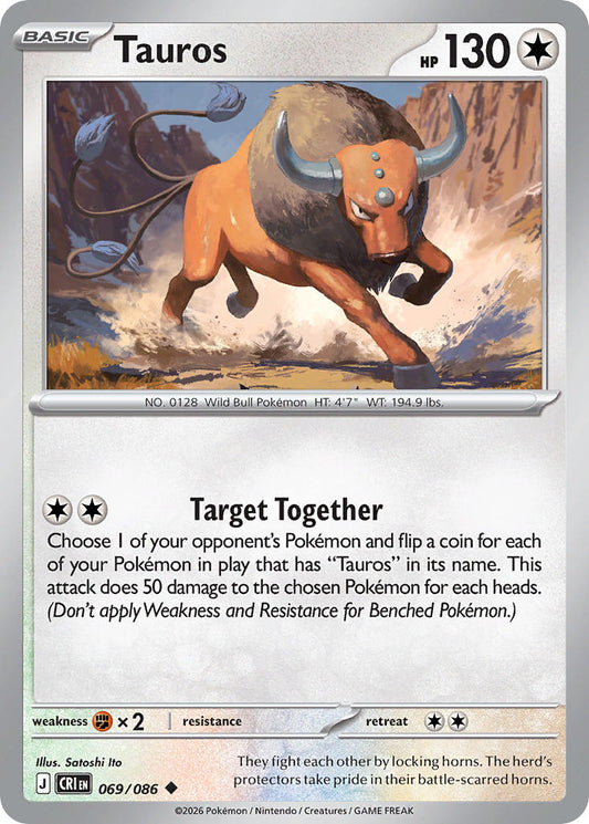 Tauros 069/086 - POKEMON MEGA EVOLUTION: CHAOS RISING