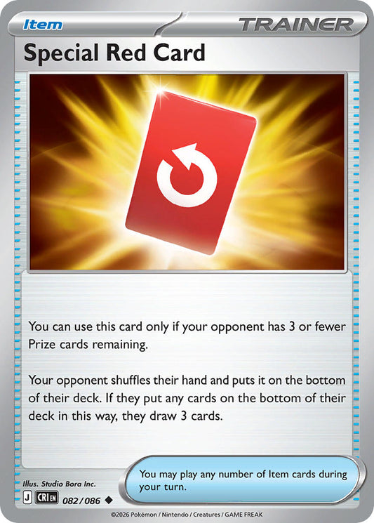 Special Red Card 082/086 - POKEMON MEGA EVOLUTION: CHAOS RISING