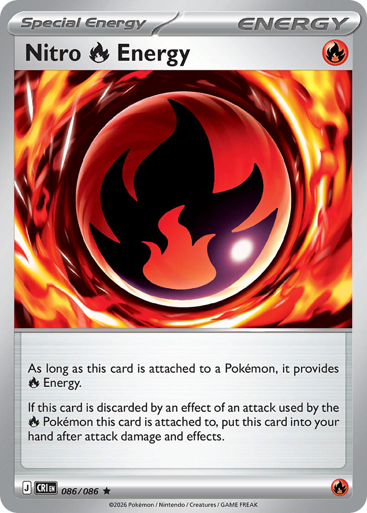 Nitro Fire Energy 086/086 - POKEMON MEGA EVOLUTION: CHAOS RISING