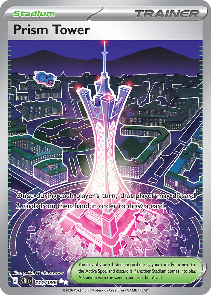 Prism Tower 111/086 - POKEMON MEGA EVOLUTION: CHAOS RISING - Pokemon Single Card