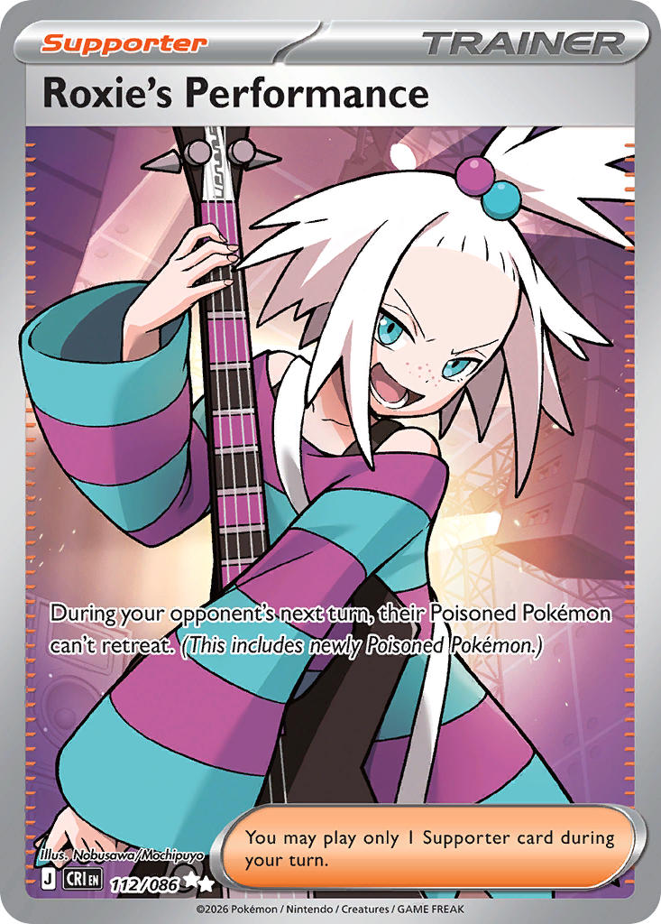 Roxie's Performance 112/086 - POKEMON MEGA EVOLUTION: CHAOS RISING - Pokemon Single Card