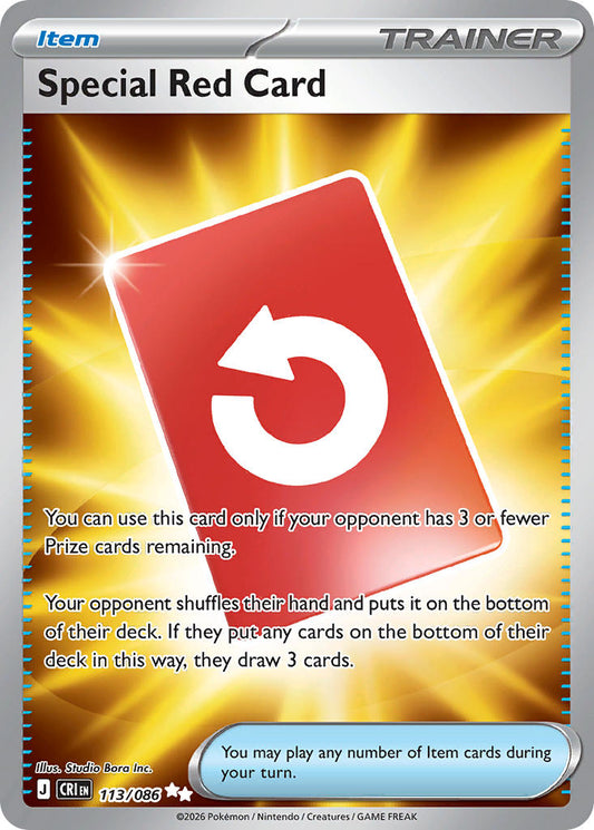 Special Red Card 113/086 - POKEMON MEGA EVOLUTION: CHAOS RISING - Pokemon Single Card