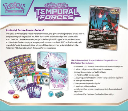 Pokemon Scarlet & Violet 5: Temporal Forces Elite Trainer Box - Walking Wake