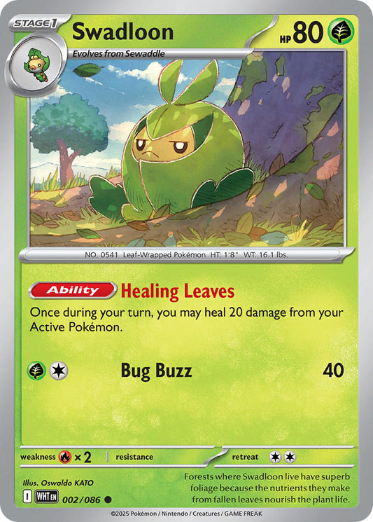 Swadloon 002/086 - POKEMON SCARLET & VIOLET: WHITE FLARE