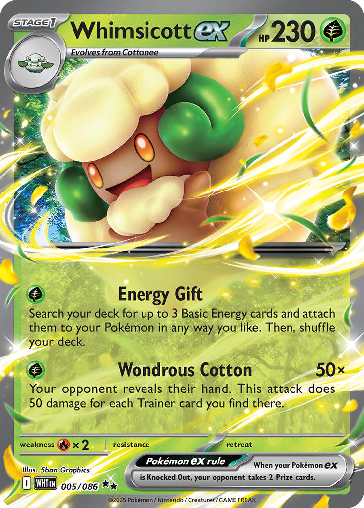 Whimsicott ex 005/086 - POKEMON SCARLET & VIOLET: WHITE FLARE