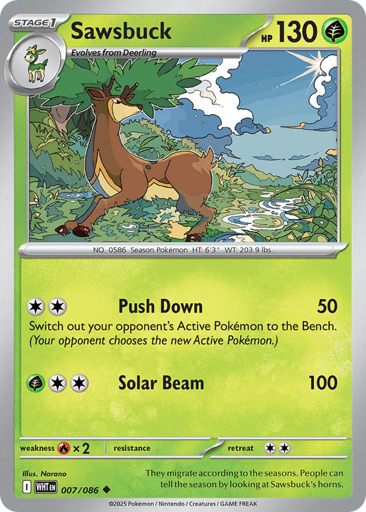 Sawsbuck 007/086 - POKEMON SCARLET & VIOLET: WHITE FLARE