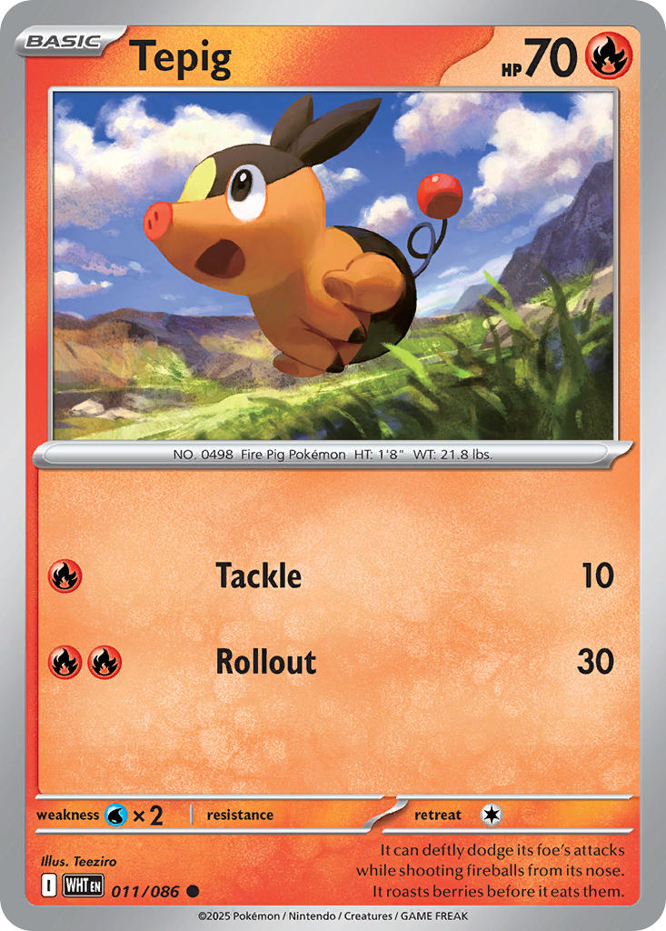 Tepig 011/086 - POKEMON SCARLET & VIOLET: WHITE FLARE