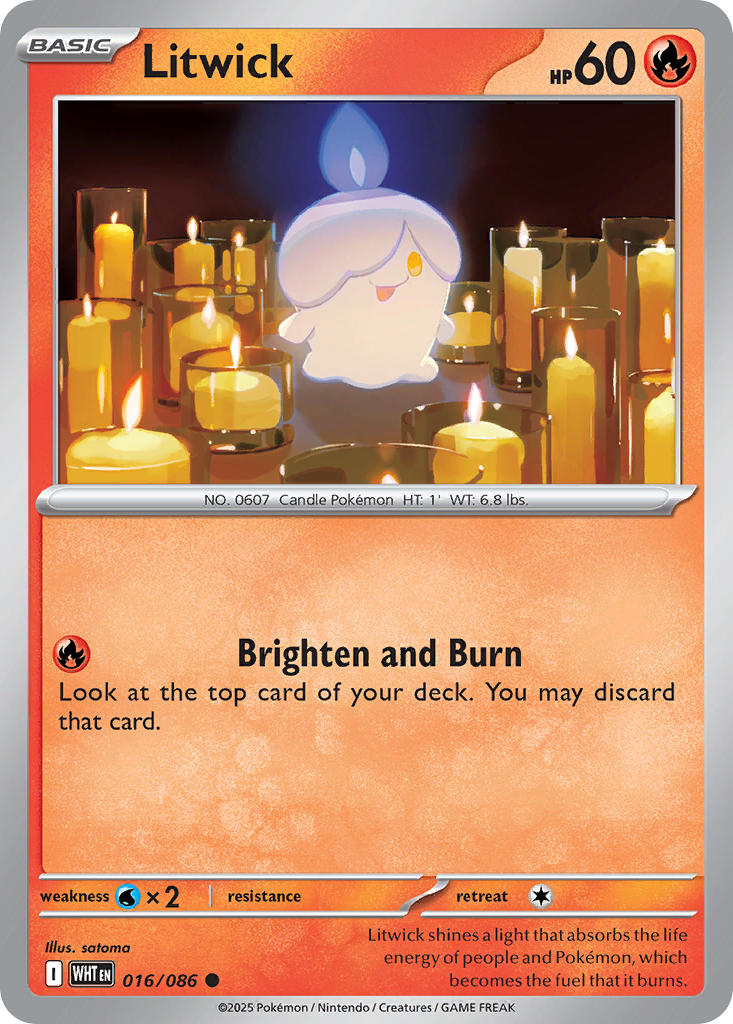 Litwick 016/086 - POKEMON SCARLET & VIOLET: WHITE FLARE