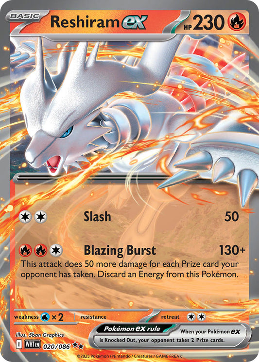 Reshiram ex 020/086 - POKEMON SCARLET & VIOLET: WHITE FLARE