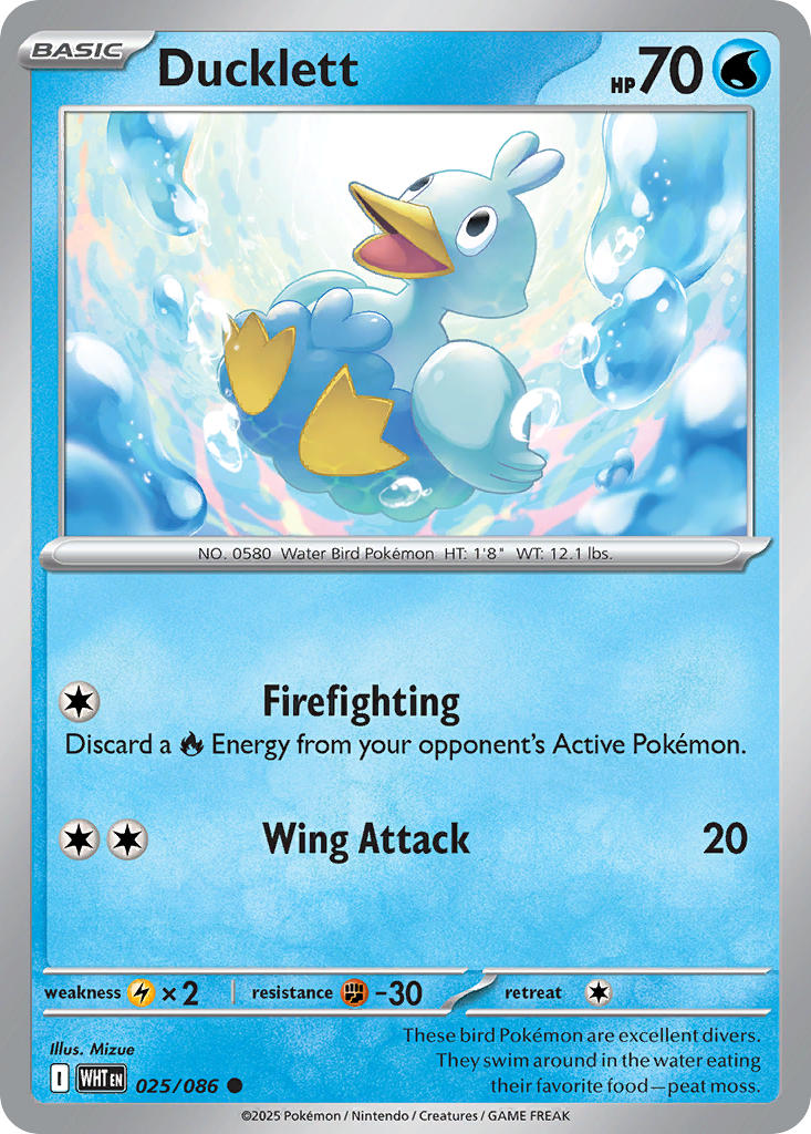 Ducklett 025/086 - POKEMON SCARLET & VIOLET: WHITE FLARE
