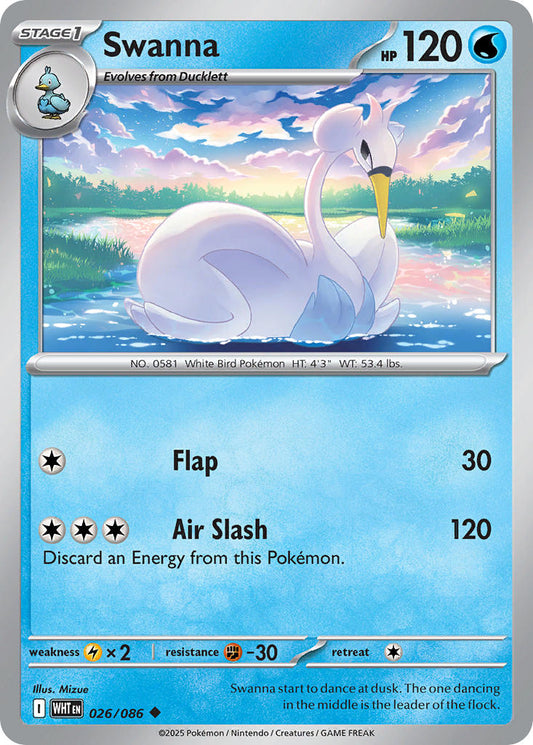 Swanna 026/086 - POKEMON SCARLET & VIOLET: WHITE FLARE
