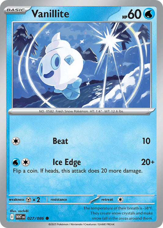 Vanillite 027/086 - POKEMON SCARLET & VIOLET: WHITE FLARE
