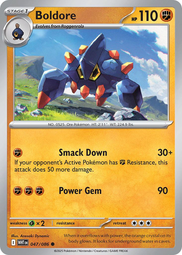 Boldore 047/086 - POKEMON SCARLET & VIOLET: WHITE FLARE