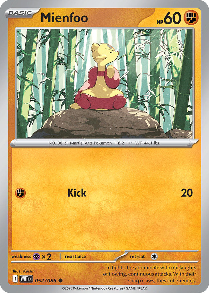 Mienfoo 052/086 - POKEMON SCARLET & VIOLET: WHITE FLARE