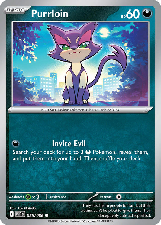 Purrloin 055/086 - POKEMON SCARLET & VIOLET: WHITE FLARE