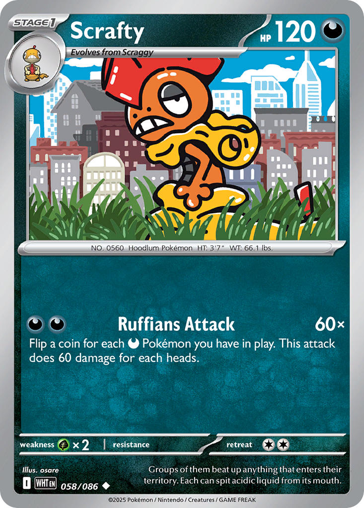 Scrafty 058/086 - POKEMON SCARLET & VIOLET: WHITE FLARE