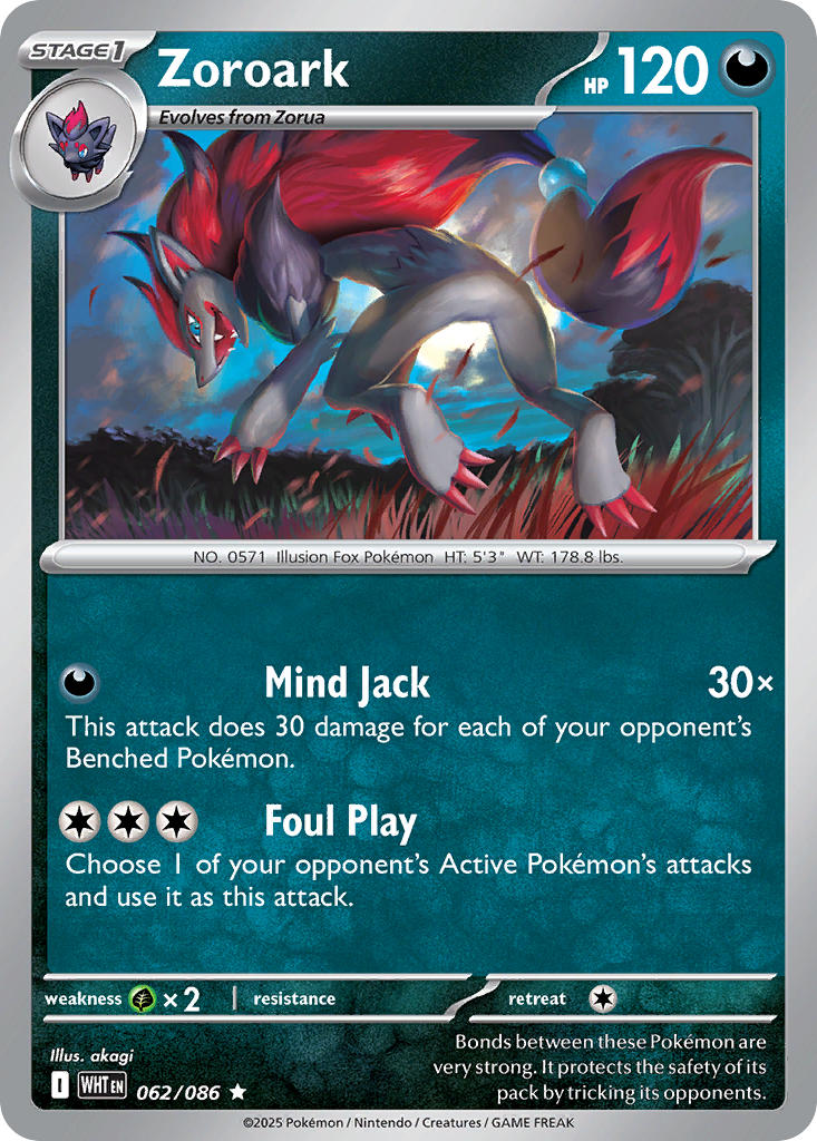 Zoroak 062/086 - POKEMON SCARLET & VIOLET: WHITE FLARE
