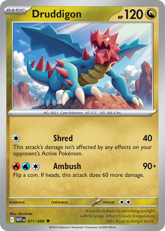 Druddigon 071/086 - POKEMON SCARLET & VIOLET: WHITE FLARE