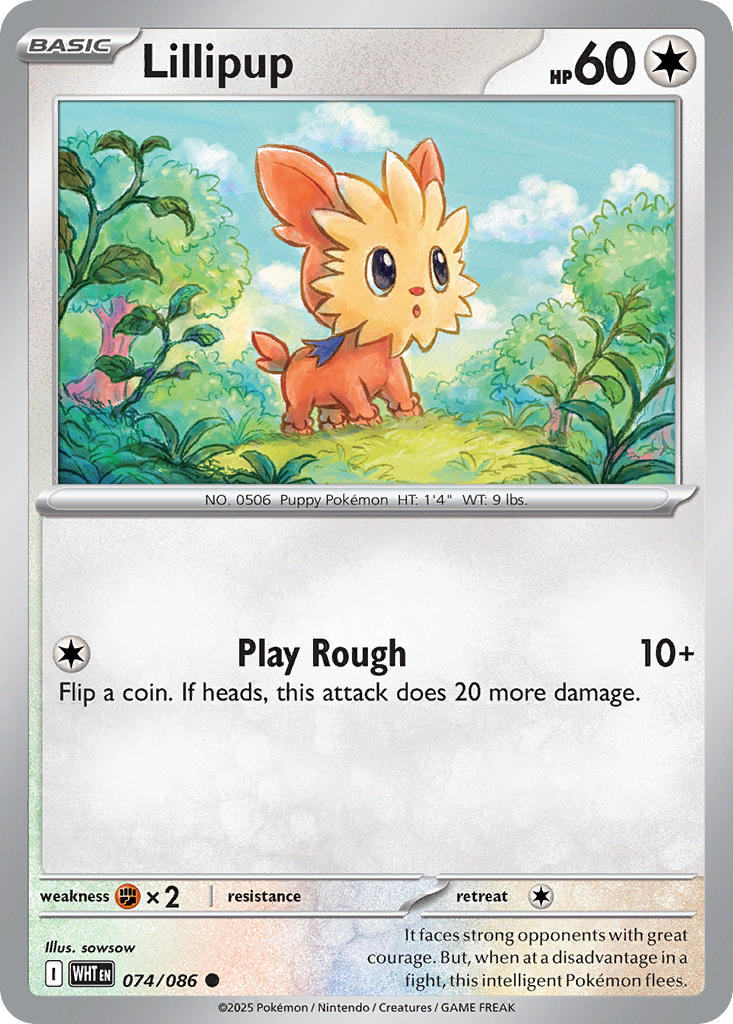 Lillipup 074/086 - POKEMON SCARLET & VIOLET: WHITE FLARE