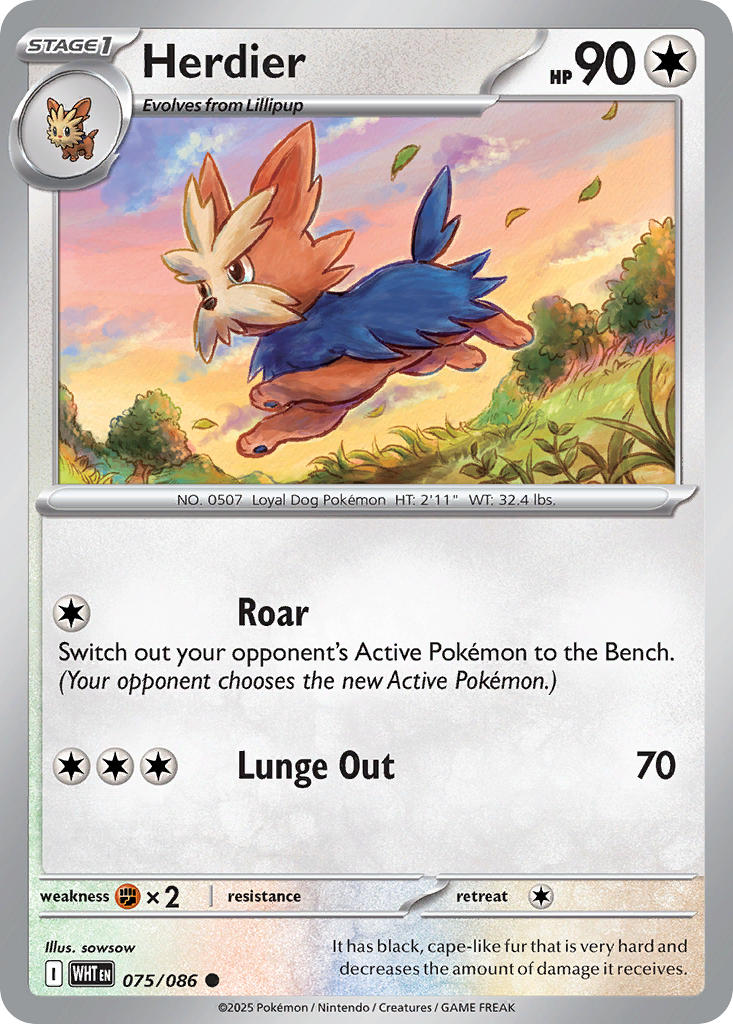Herdier 075/086 - POKEMON SCARLET & VIOLET: WHITE FLARE