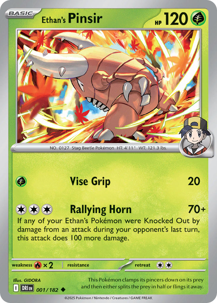 Ethan's Pinsir 001/182 - POKEMON SCARLET & VIOLET: DESTINED RIVALS - Pokemon Single Card