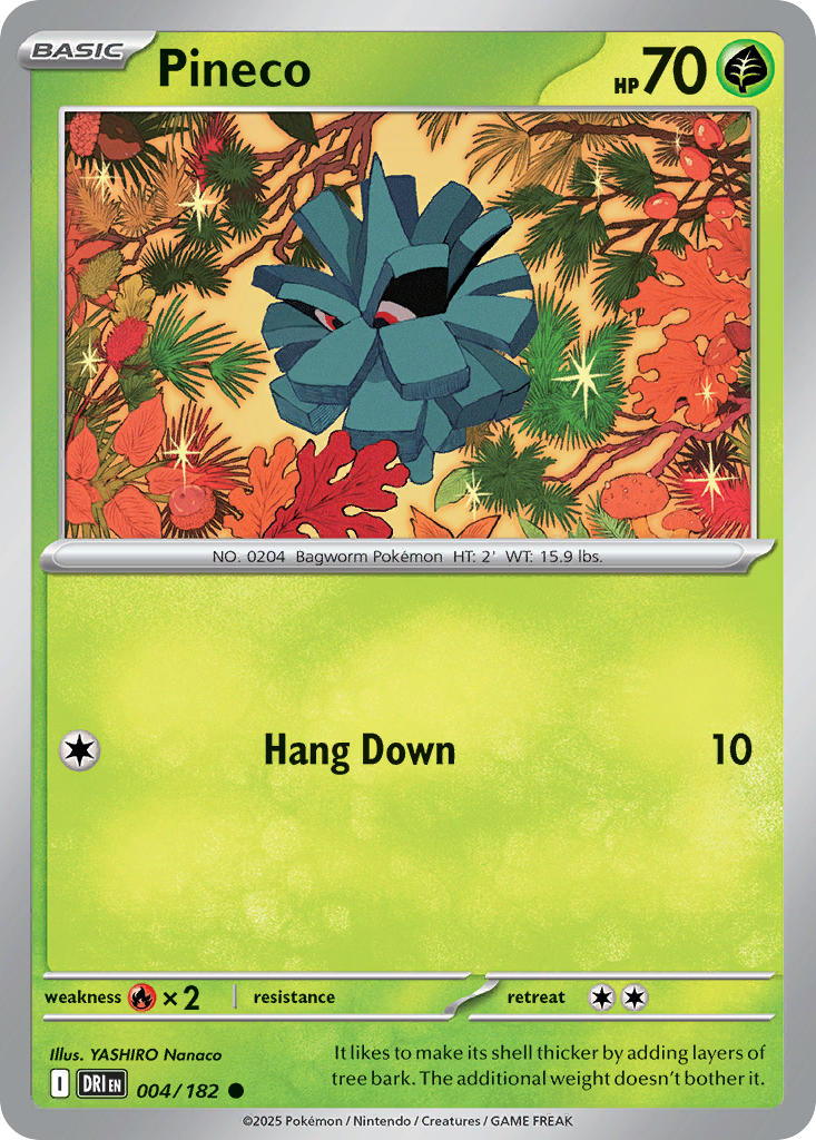 Pineco 004//182 - POKEMON SCARLET & VIOLET: DESTINED RIVALS - Pokemon Single Card