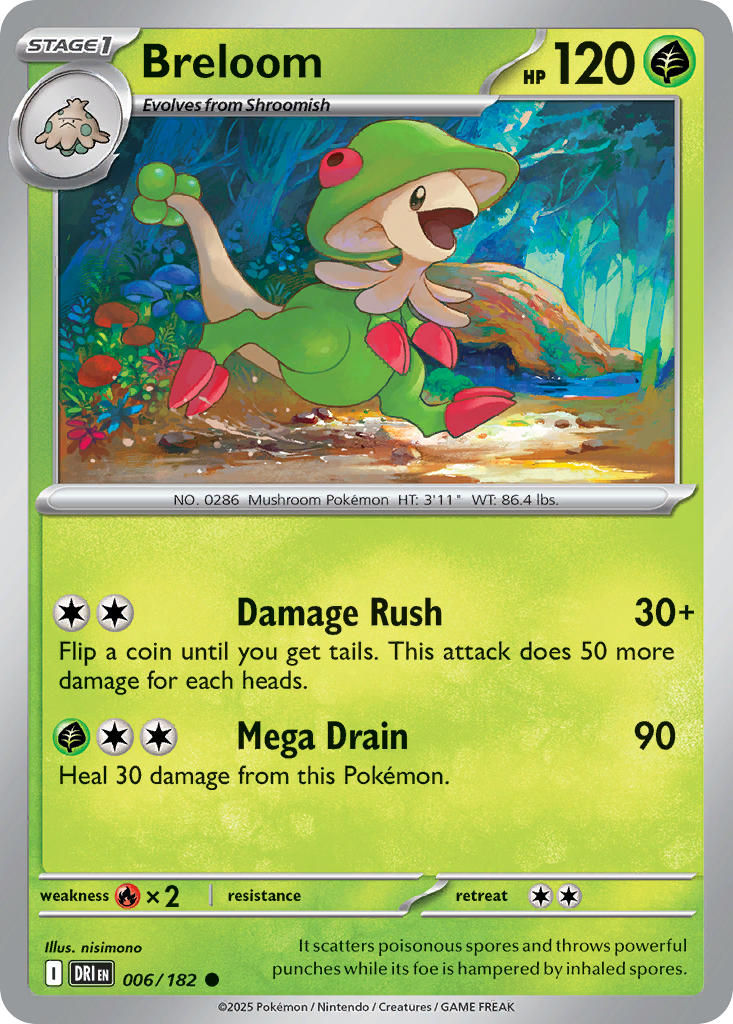 Breloom 006/182 - POKEMON SCARLET & VIOLET: DESTINED RIVALS - Pokemon Single Card