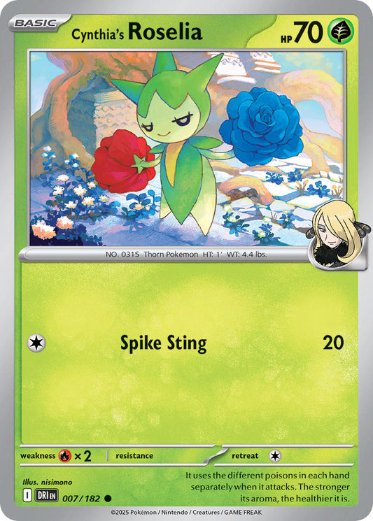 Cynthia's Roselia 007/182 - POKEMON SCARLET & VIOLET: DESTINED RIVALS