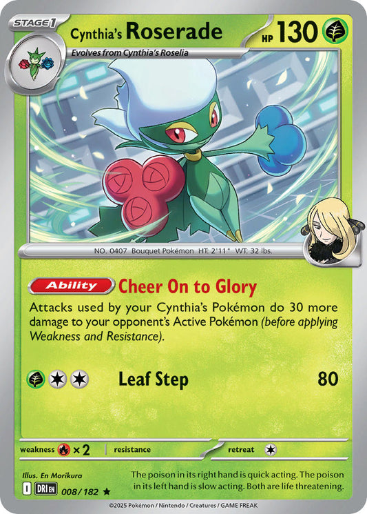 Cynthia's Roserade 008/182 - POKEMON SCARLET & VIOLET: DESTINED RIVALS