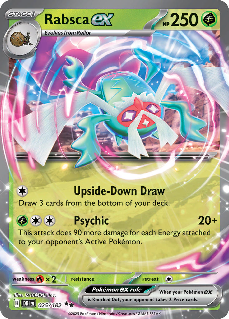 Rabsca ex 025/182 - POKEMON SCARLET & VIOLET: DESTINED RIVALS - Pokemon Single Card