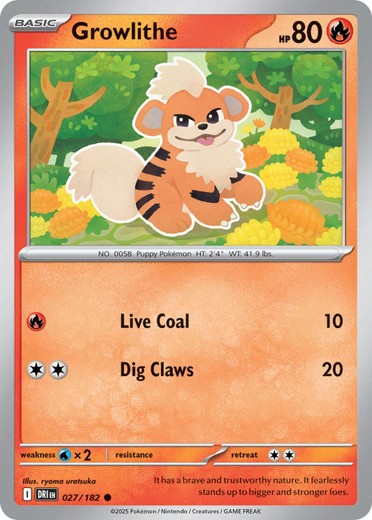 Growlithe 027/182 - POKEMON SCARLET & VIOLET: DESTINED RIVALS