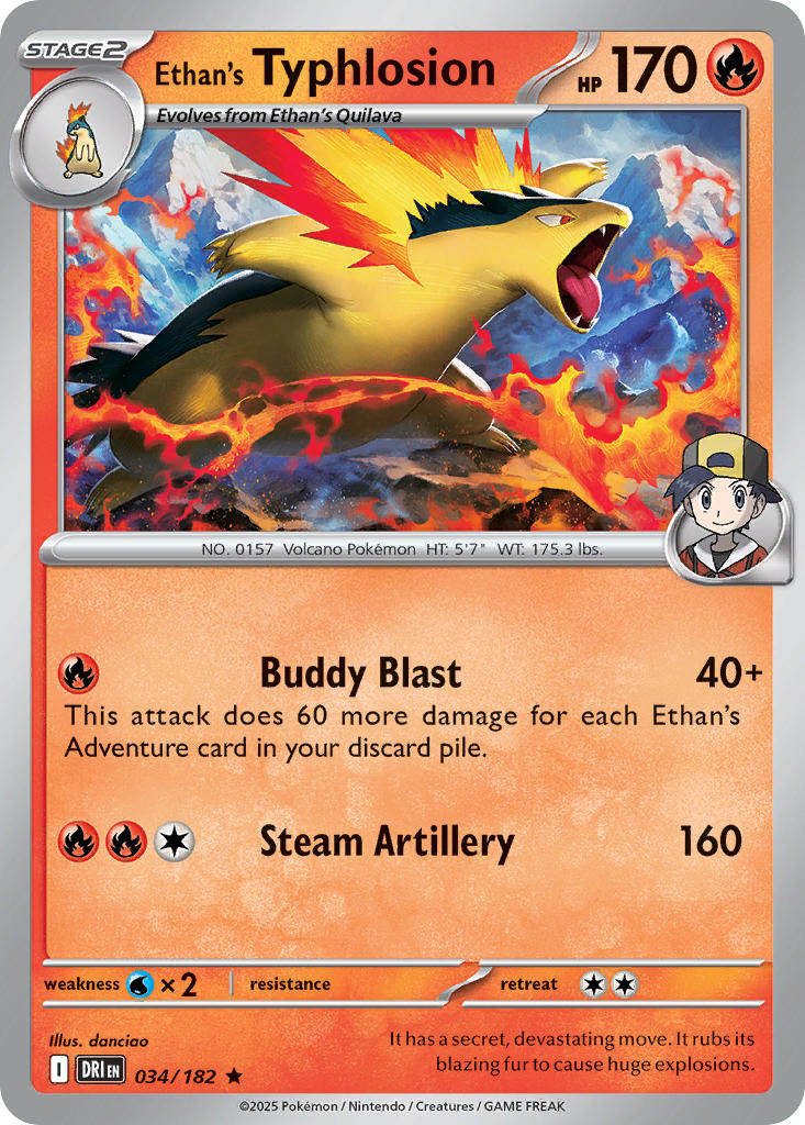 Ethan's Typhlosion 034/182 - POKEMON SCARLET & VIOLET: DESTINED RIVALS - Pokemon Single Card