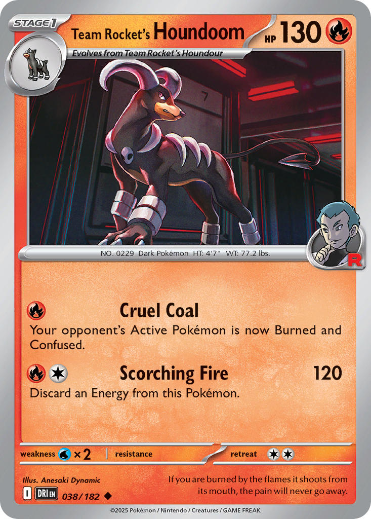 Team Rocket's Houndoom 038/182 - POKEMON SCARLET & VIOLET: DESTINED RIVALS