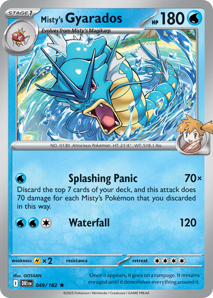 Misty's Gyarados 049/182 - POKEMON SCARLET & VIOLET: DESTINED RIVALS - Pokemon Single Card