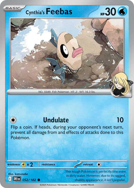 Cynthia's Feebas 052/182 - POKEMON SCARLET & VIOLET: DESTINED RIVALS