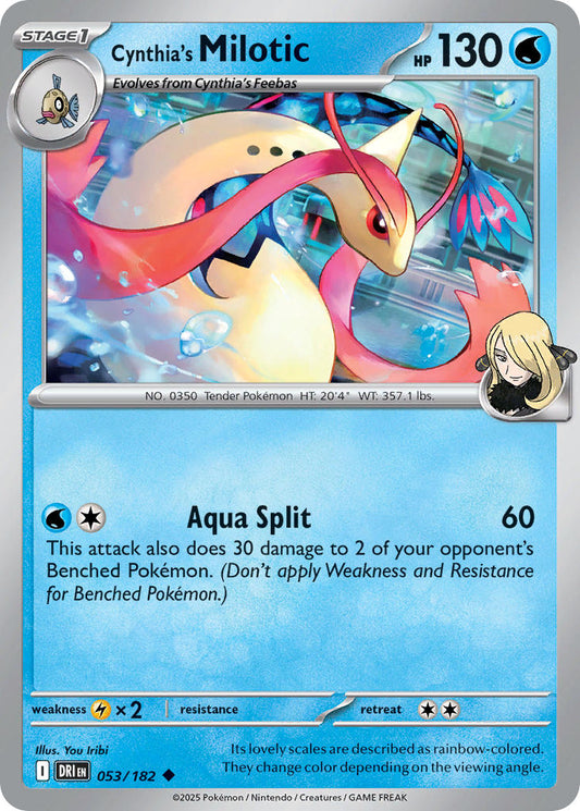 Cynthia's Milotic 053/182 - POKEMON SCARLET & VIOLET: DESTINED RIVALS