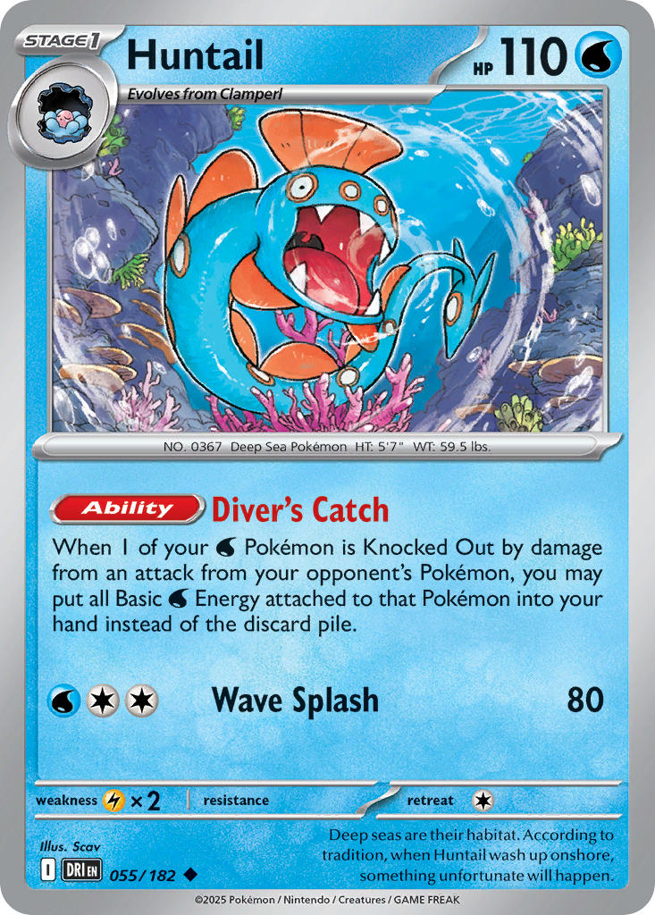 Huntail 055/182 - POKEMON SCARLET & VIOLET: DESTINED RIVALS
