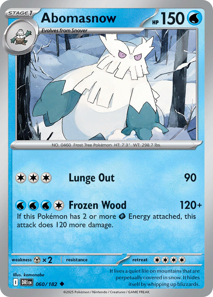 Abomasnow 060/182 - POKEMON SCARLET & VIOLET: DESTINED RIVALS - Pokemon Single Card