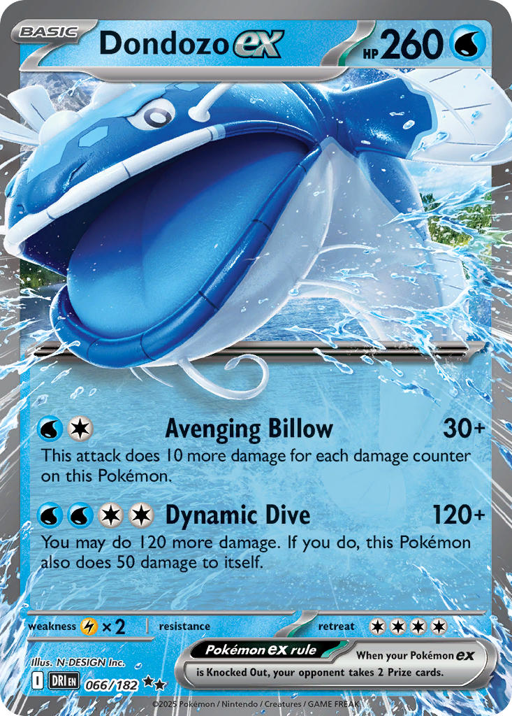Dondozo ex 066/182 - POKEMON SCARLET & VIOLET: DESTINED RIVALS - Pokemon Single Card