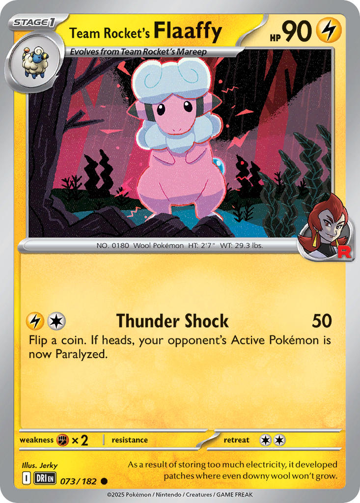 Team Rocket's Flaaffy 073/182 - POKEMON SCARLET & VIOLET: DESTINED RIVALS