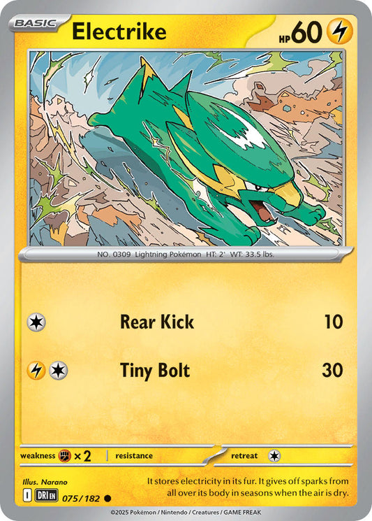 Electrike 075/182 - POKEMON SCARLET & VIOLET: DESTINED RIVALS